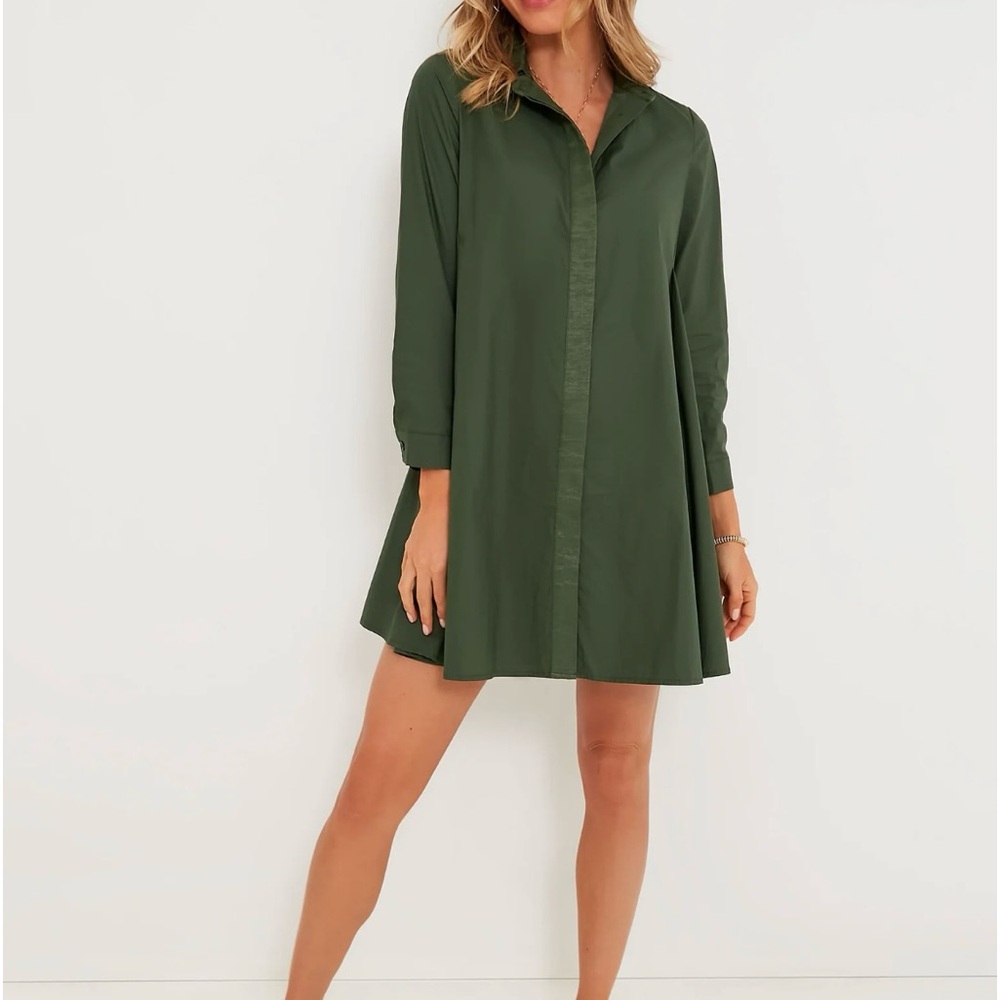Tuckernuck Castleton Green Wren Shirt Dress